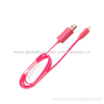 LED Through Cable Micro USB (1M), TPE Material
